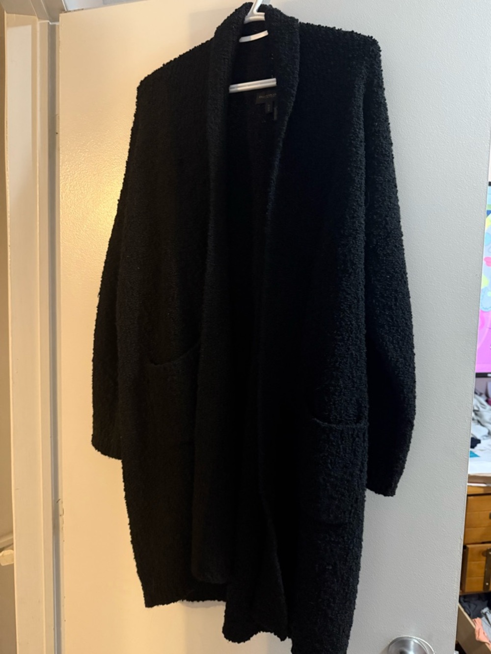 Donna Karan black knit cardigan